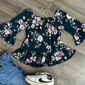 Floral Off the Shoulder Shirt